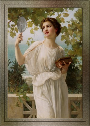 Admiring Beauty by Guillaume Seignac Remastered Xzendor7 Classical Fine Art Old Masters Reproductions